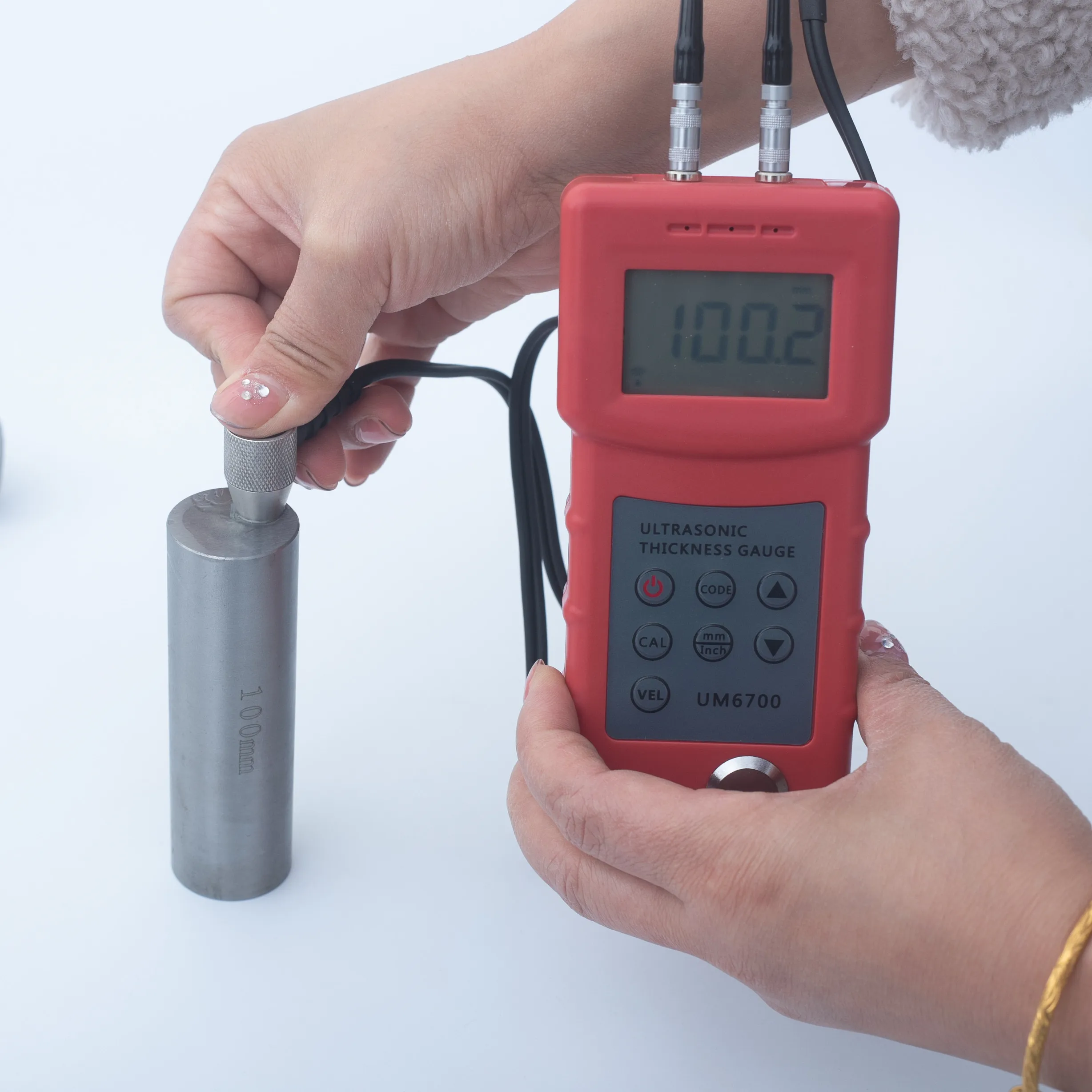 Portable Aluminum Red Copper Brass Ultrasonic Thickness Gauge UM6700