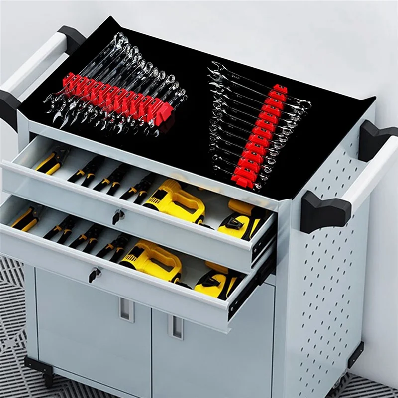 Organizador de chave modular magnética GOOD-2Set-12 slots sistema de armazenamento de gaveta de ferramenta, rack de chave ajustável para mecânica