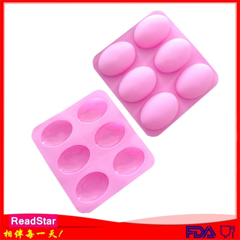 1PCS ReadStar 6CA192RD043 6 Cavities Goose Eggs Cake Silicone Mold 8 Holes Baking Mould DIY Soap Mold