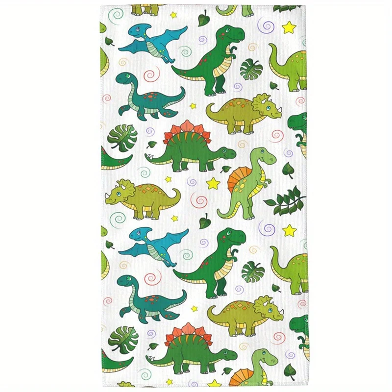 Beach Towel Cute Dinosaur Cartoon Pattern Sun Protection Windproof Suitable for Swimming Pool Camping Travel Blanket