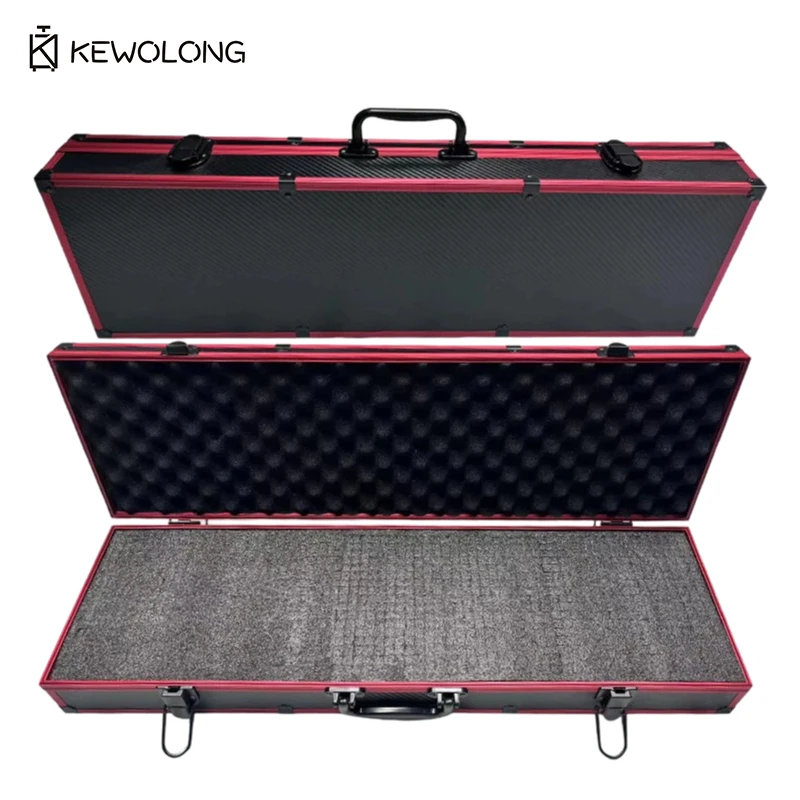 Aluminum Alloy Long Storage Box, Heavy Duty Waterproof Equipment Transport Case with Lock, Multi-Purpose Cargo Carrier