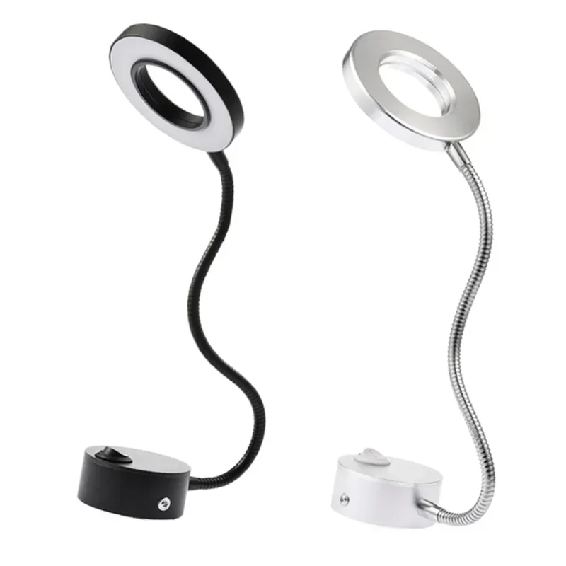 LED Wall Lamps With EU plug cable 5W LED Hoses Wall Lamp Flexible Home Hotel Bedside Reading Light Moder Book Lights AC110 220V