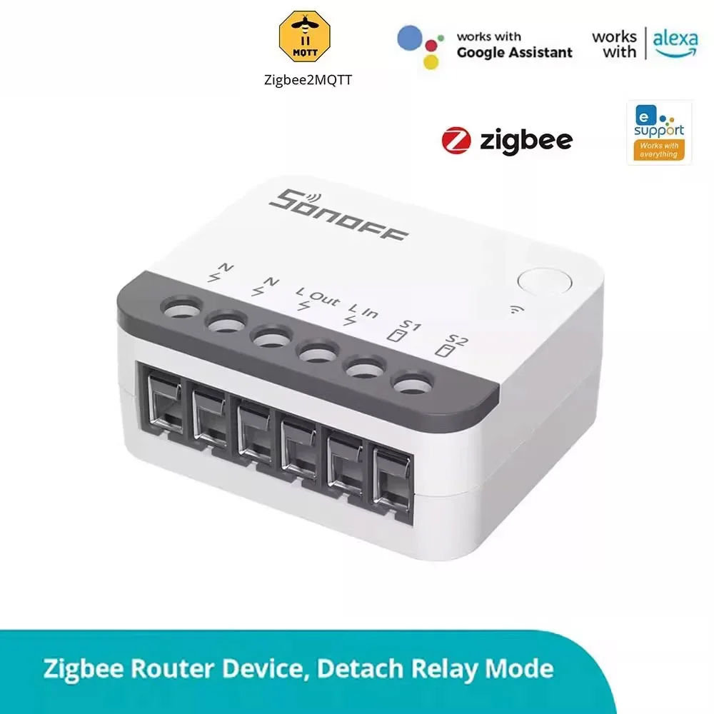 Extreme Zigbee Intelligen SONOFF Switch ZBMINIR2 1-10PCS Detach Relay Remote Group Controlvia eWeLink Support Zigbee 3.0 Gateway