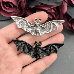 2pcs Charms Large Bat Vampire Dracula Link Connector 76x26mm Antique Silver Color Pendants DIY Making Findings Tibetan Jewelry