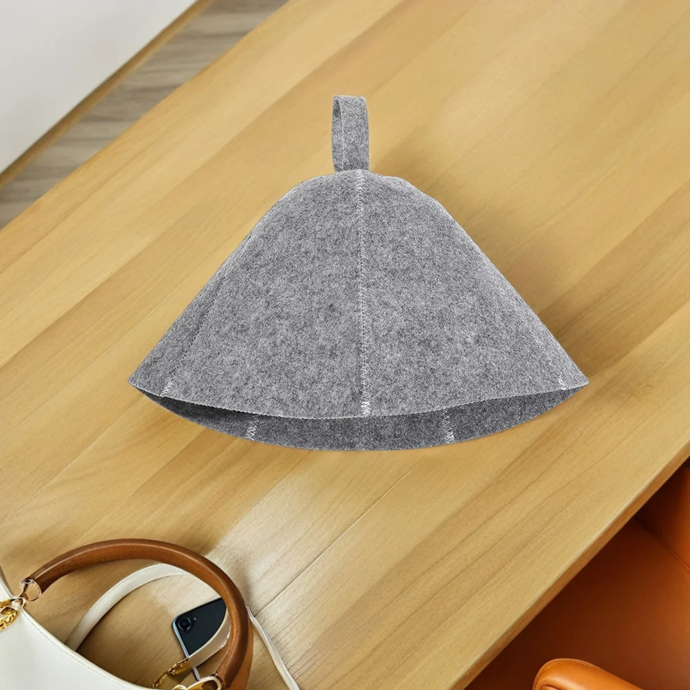 

6Pcs Felt Sauna Hats Thickened Heat Insulation Caps Sweat Absorbent Breathable for Men Women Steam Sauna Steam Cap