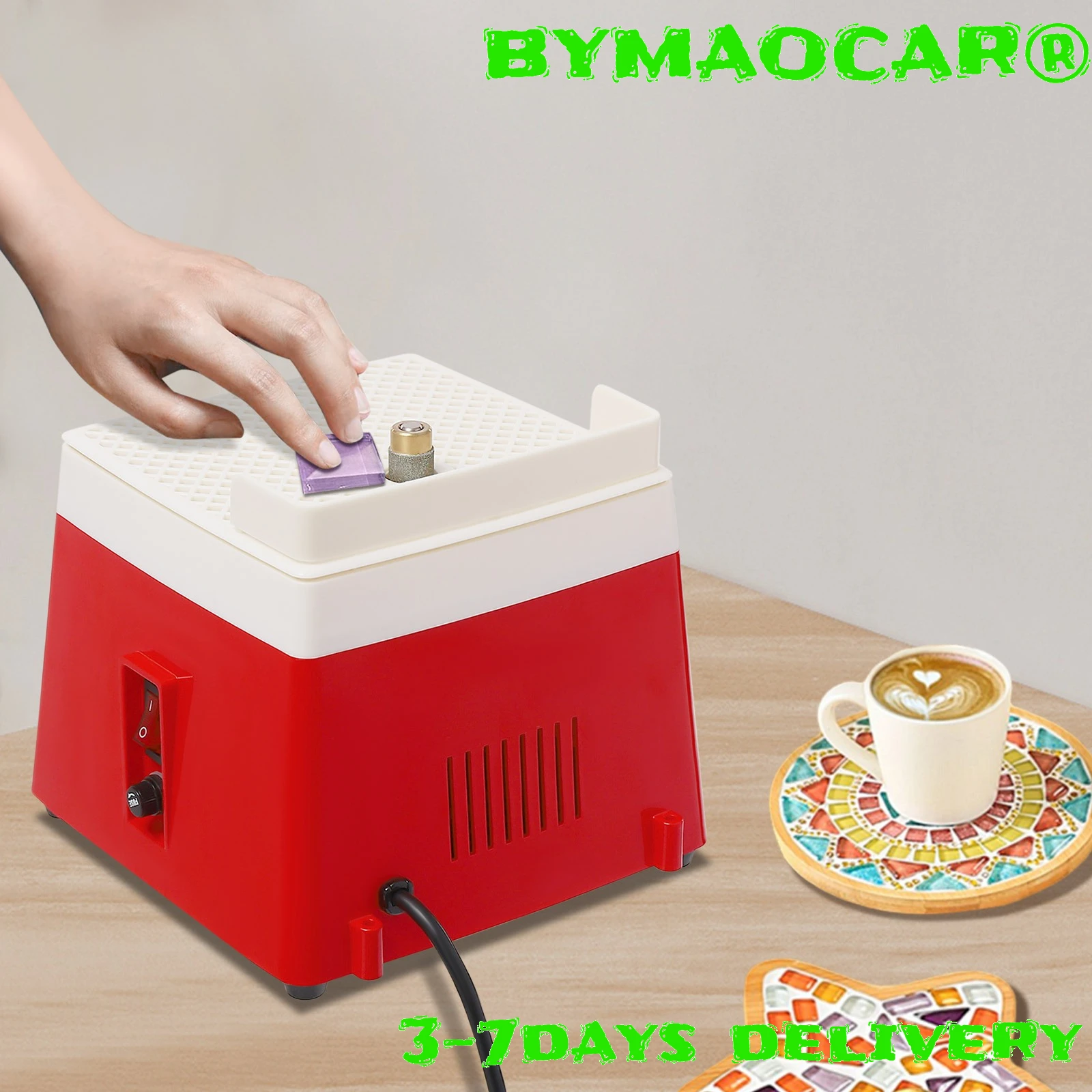 

Ceramic Glass Edge Grinder, Professional Machine with Diamond Coating, High Precision Polisher for DIY Craft, Handmade Art