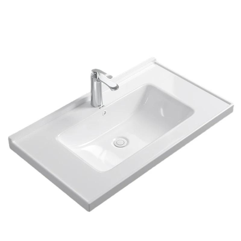 Wyj Bathroom Cabinet Integrated Ceramic Basin Single Basin Balcony Wash Basin Wash Face Laundry Tub