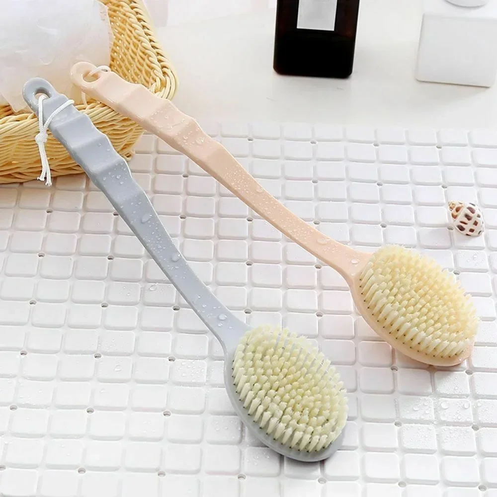 

1pc Long Handle Bath Brush Soft Hair Silicon Shower Bathroom Shower Foot Washing Brush Rubbing Mud Brush Bathroom Accessories
