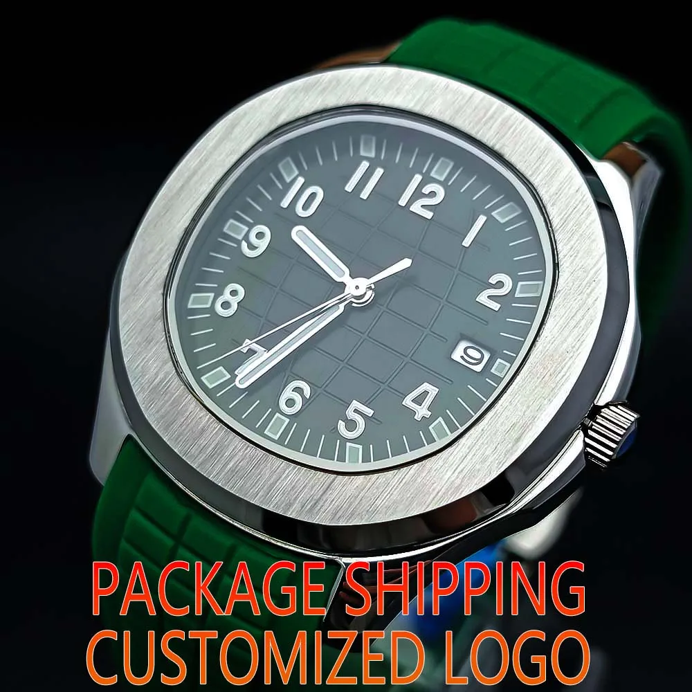 42mm grenade men's watch suitable for NH35 movement, luminous dial, sapphire mirror, customized logo