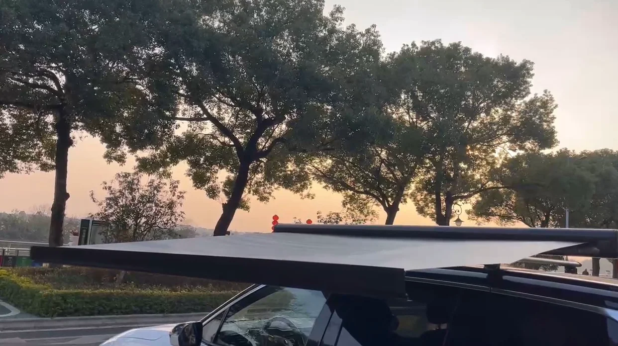 Elektrischer einziehbarer Wohnmobil-Sonnenschutz für Autos, Wohnmobile, Anhänger und Transporter – PVC-Markise für besseren Schatten und Schutz