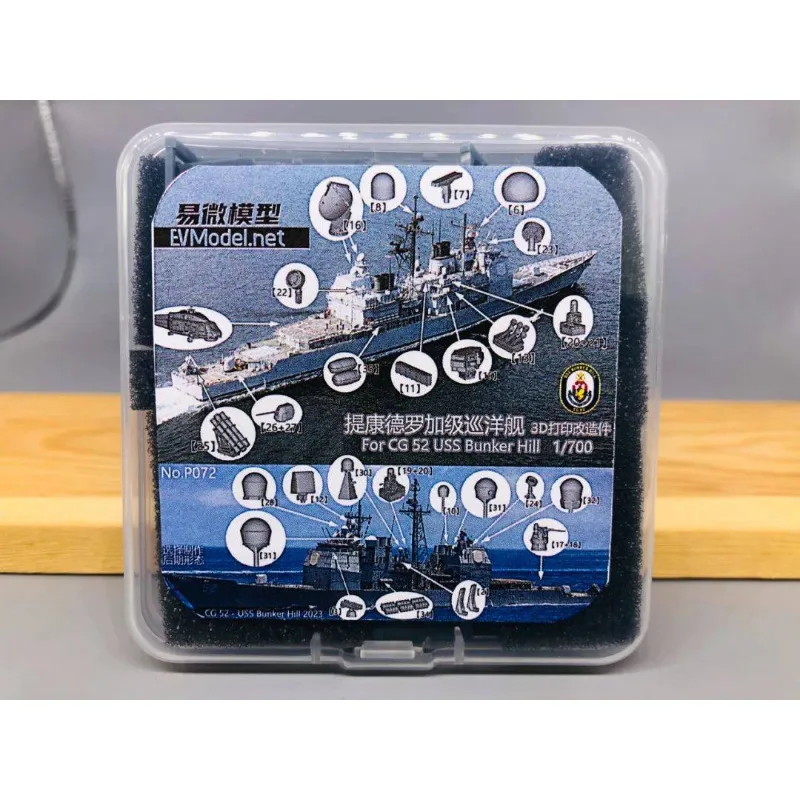 1/700 Ticonderoga Cruiser Bunker Hill 3D Printed Modification Parts (Warship Model Detail Upgrades)