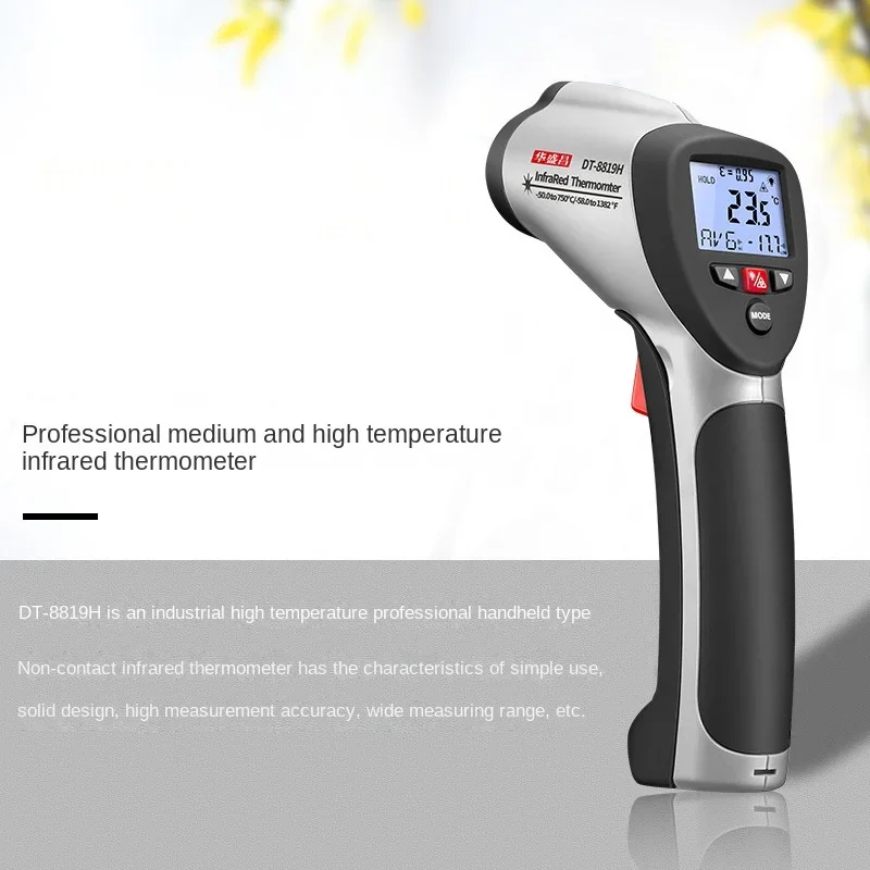 DT-8819H/26h/28h hochpräzises Infrarot-Thermometer mit mittlerer und hoher Temperatur, berührungs loses Hand thermometer