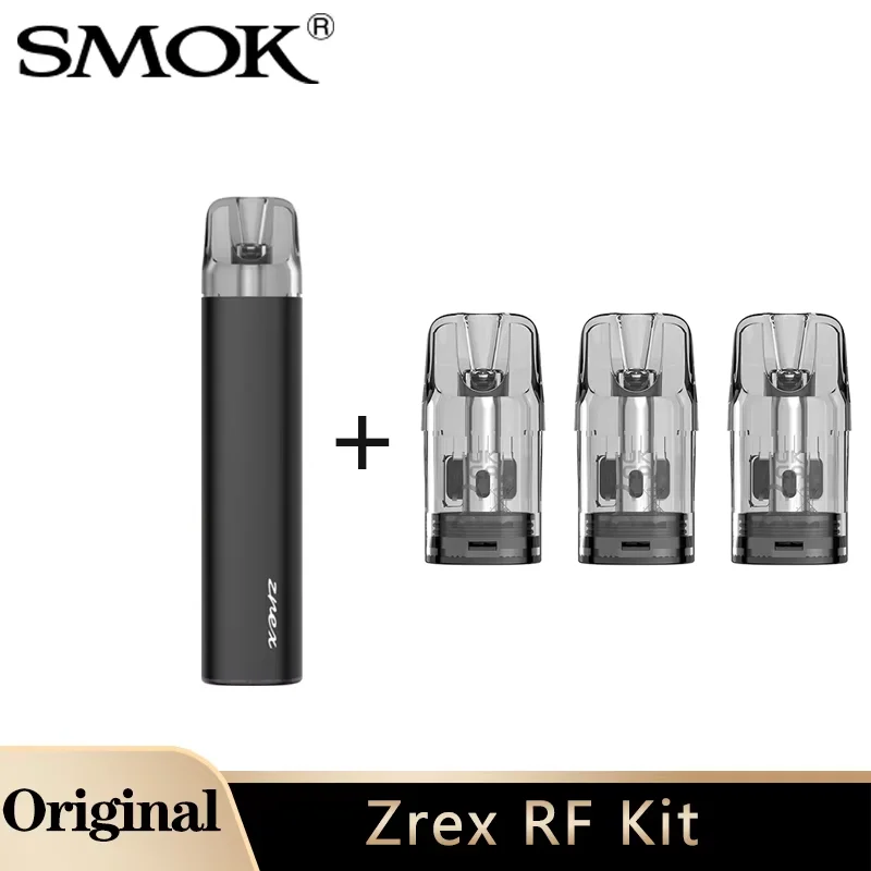 Original SMOK Zrex RF Kit Vape 500mAh Battery 2ml Pod Cartridge Meshed 0.8ohm E Cigarette Vaporizer