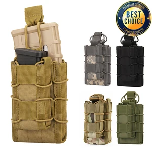 Liquidação_molle حقيبة مجلة تكتيكية ذات طابقين أحادية Airsoft Tactical Air M4 AR15 بندقية مسدس 9 مم حقائب ماج الناقل AC أعلى 8 مبيعات مستعملة من بندقية الصيد - رقم 4