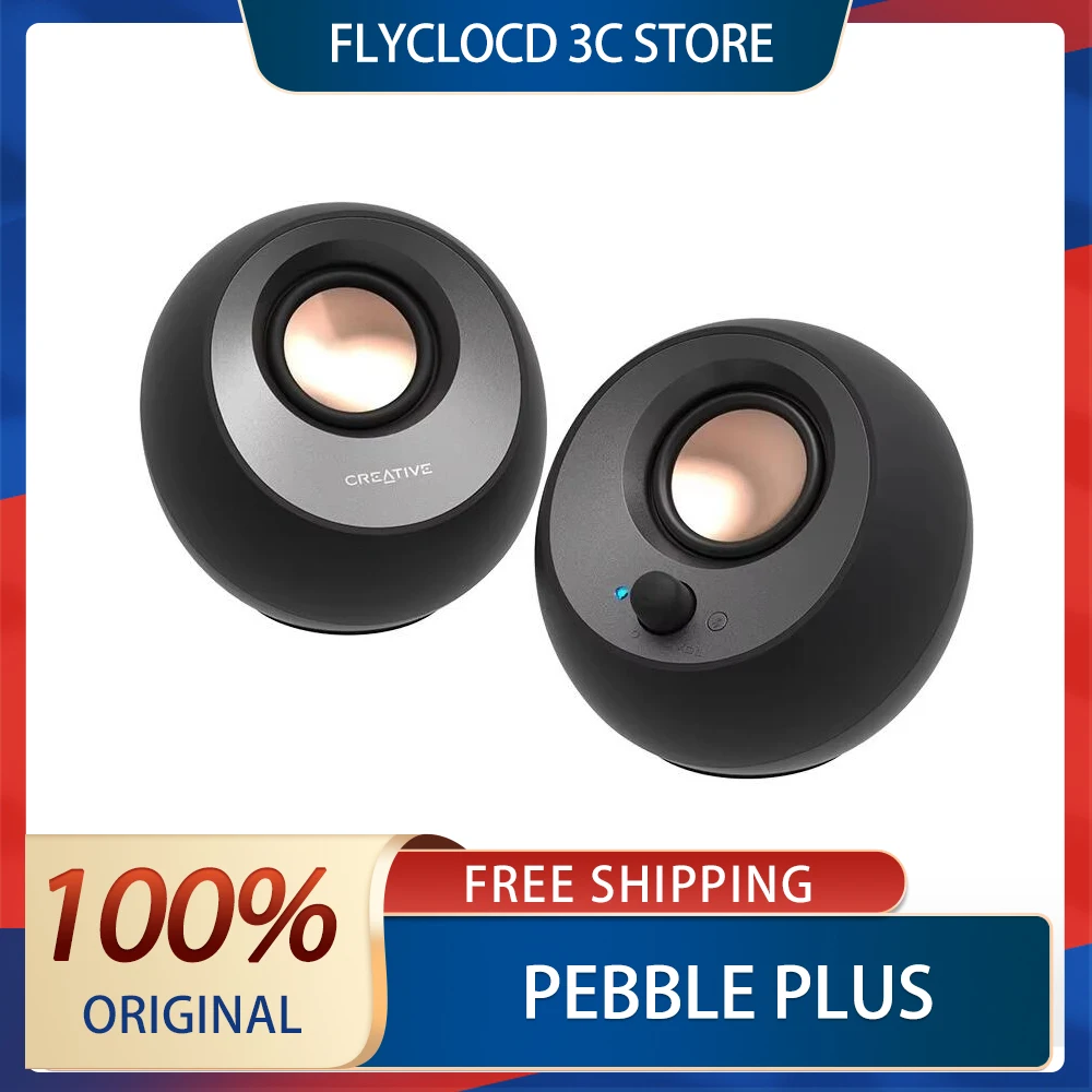 Creative Pebble Plus 2.0 2.1 Speaker 3d Surround Subwoofer Usb Wired Mini Speaker Notebook Accessory For Computer Desktop Custom