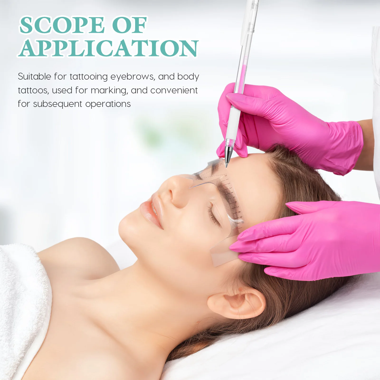1 مجموعة الوشم قلم تحديد الحاجب تحديد المواقع أداة تطبيق سلس الجلد الآمن الحاجب رسم الخرائط أقلام للاستخدام المهني #6