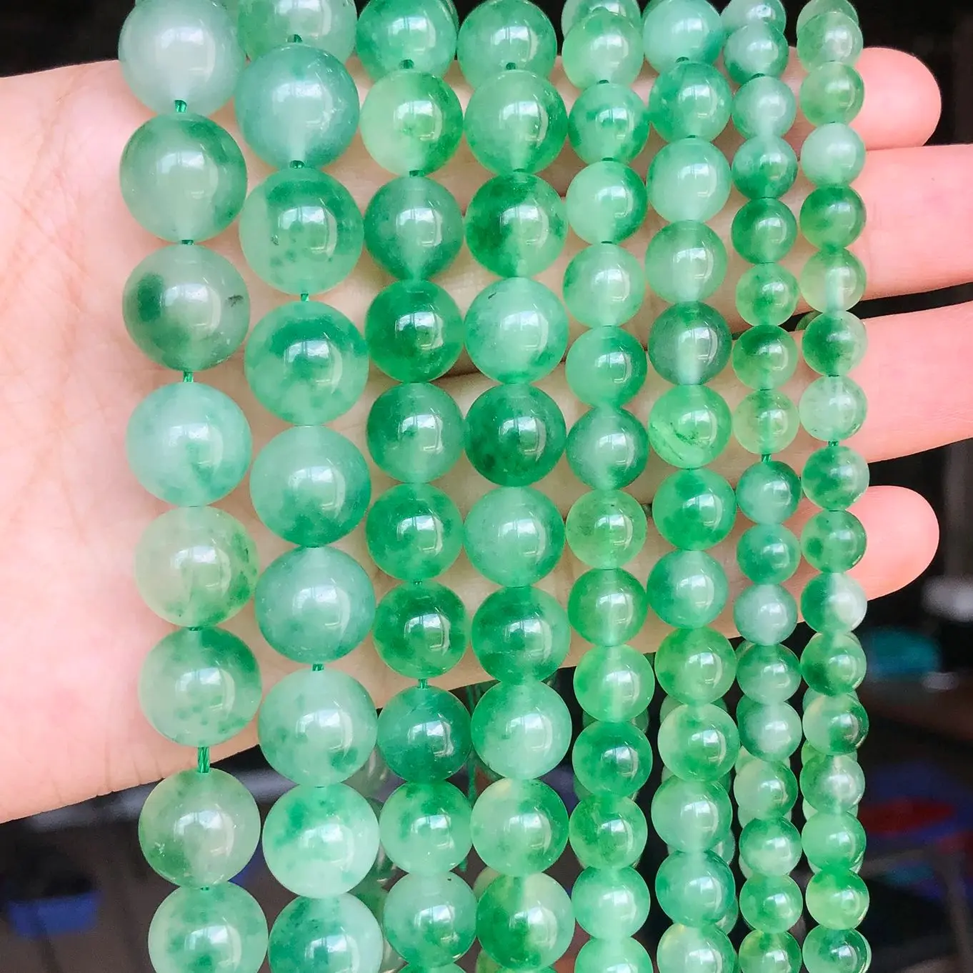 Natural Stone Green Chalcedony Stone Beads 6/8/10/12mm DIY Charms Bracelets Loose Beads For Jewelry Making Accessories Supplies