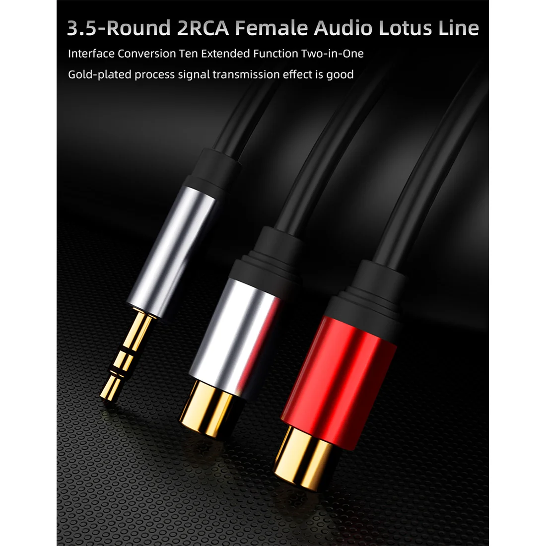 3.5mm Male to 2RCA Female Stereo Jack Aux Audio Cable Y Adapter RCA Cable for iPhone MP3 Tablet Computer Speakers PC