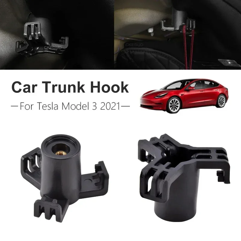 1Pcs Trunk Hook Car Pendant Trunk Grocery Bag Hook Luggage Compartment Glove Bag Hook For Tesla Model 3