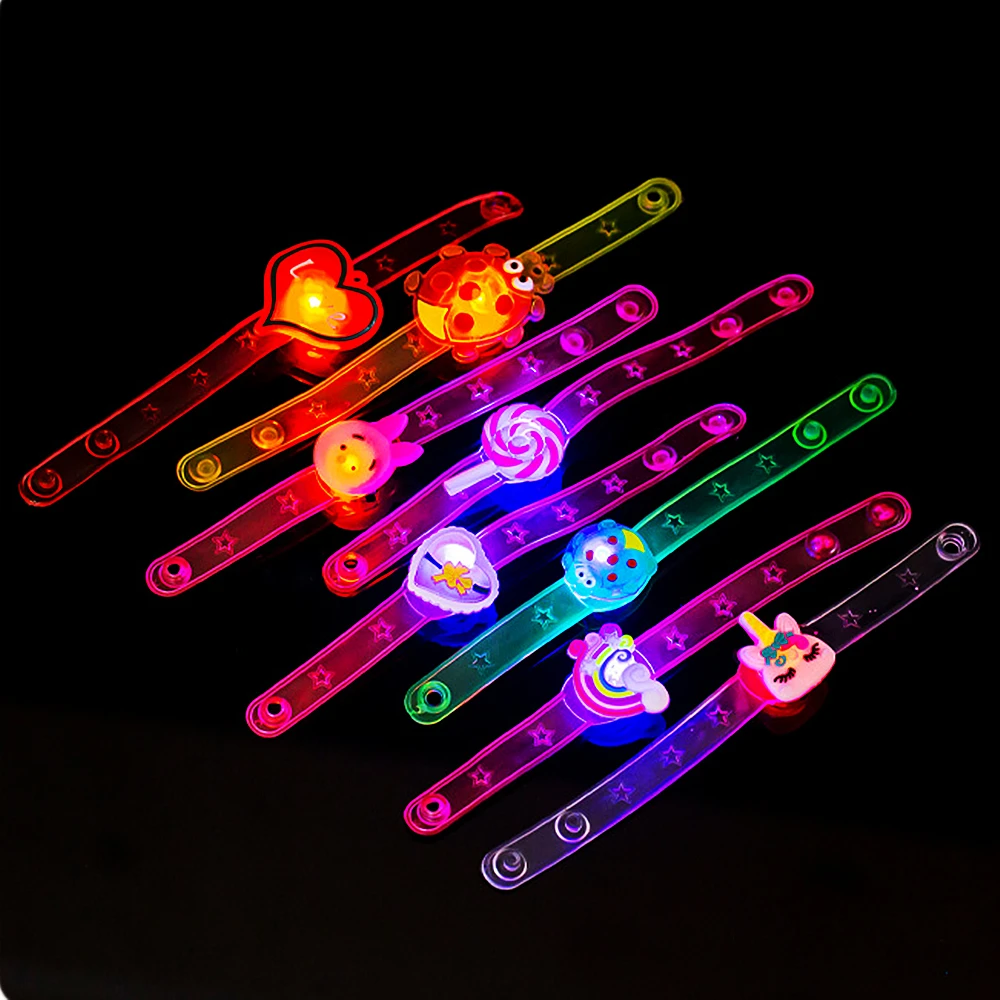 PinMiWatch-Montre lumineuse LED de dessin animé pour enfants, fournitures de fête d'anniversaire, jouets pour garçons et filles, souvenirs d'invités de mariage, cadeaux de fête de Noël, 6 pièces