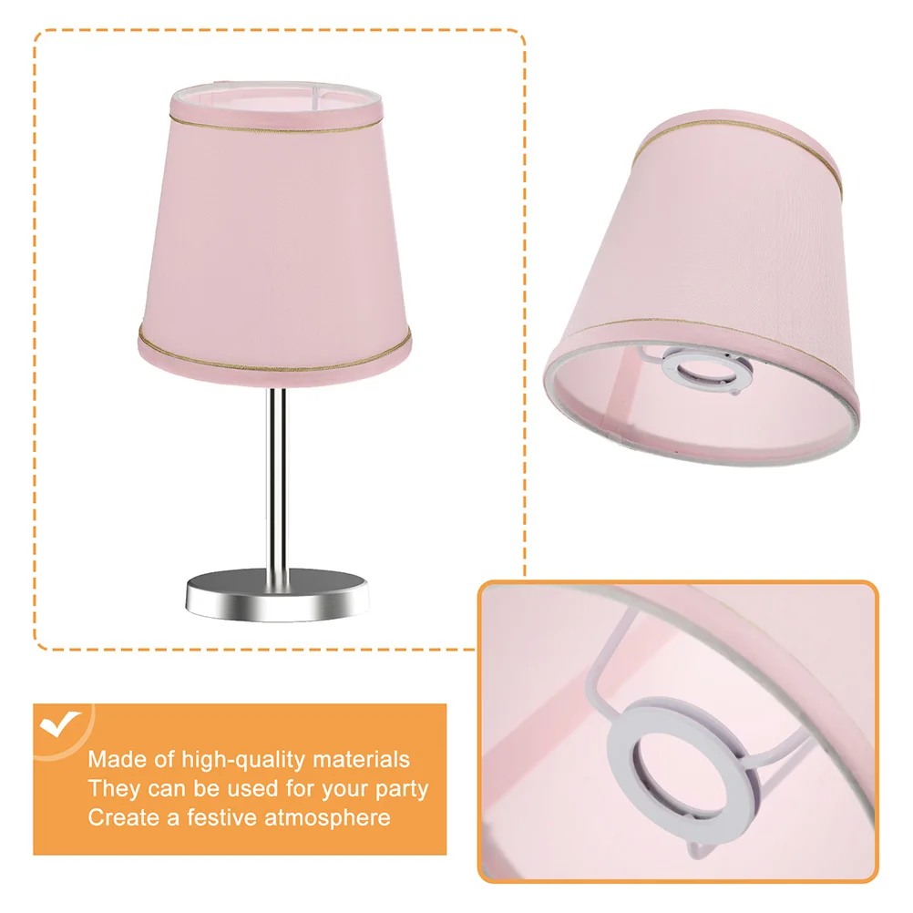 

Cloth Lamp Shades Round Covers for Table Floor Bedside Lamps Ch eliers Pink Fabric Dustproof Durable Fade Resistant Simple