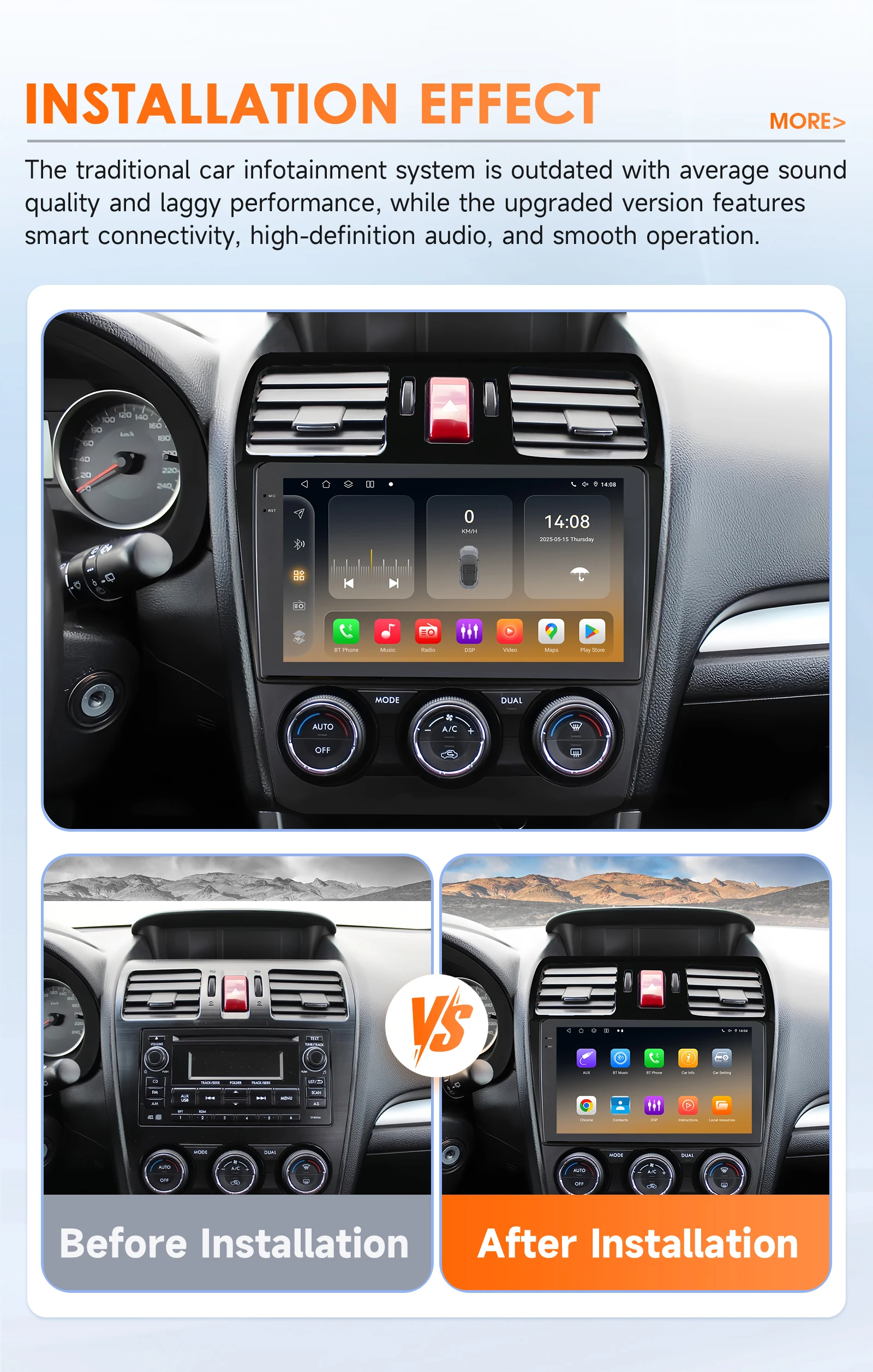Snapdragon 8Core 360 Panoramic Cam CarPlay Android Auto Car Radio for Subaru Forester 2013 2014 2015 GPS 4G Multimedia Player