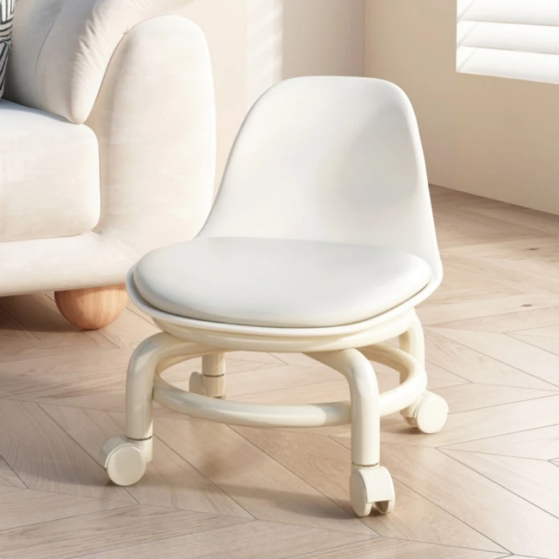 Roda giratória pequenos banquetas que economizam espaço, cadeiras móveis para sala de estar com rodas, durável, кkritв  rahстиную, banco rolante