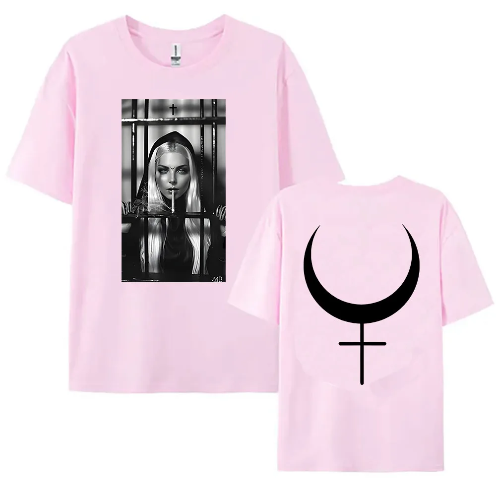 WITCH SMOKE 420 Tee Rock Band IN THIS MOMENT Tshirts Grunge Hip Hop Unisex Streetwear Summer Cotton Tees for Women Graphic Shirt