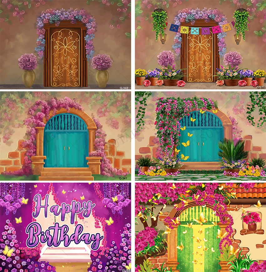 Disney Encanto Isabella Magic Movie Backdrop Magical House Birthday Background Magic Banner for Kids Birthday Party Decoration