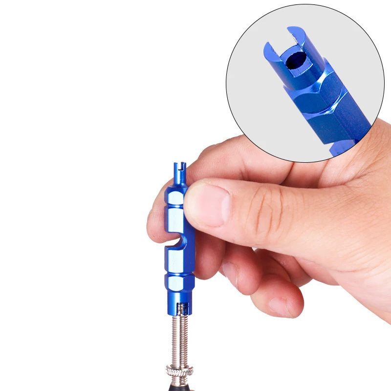 Bicicletta americana valvola nucleo strumento pneumatico tubo pneumatico valvola francese asta di prolunga smontaggio chiave accessori hardware