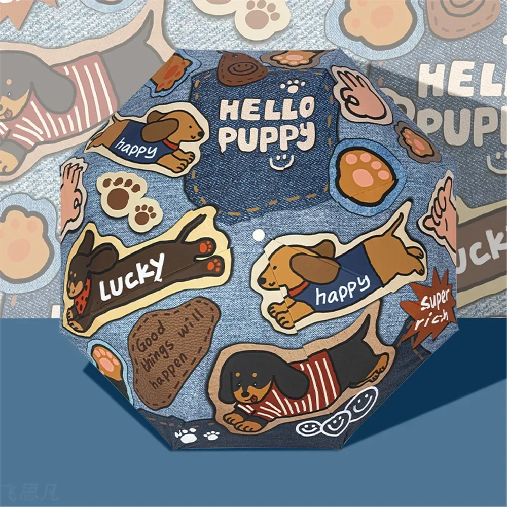 

Зонт от солнца в ковбойском стиле с героями мультфильмов, автоматический солнечный зонт с защитой от ультрафиолета, портативный зонт двойного назначения для мужчин и женщин, подарок