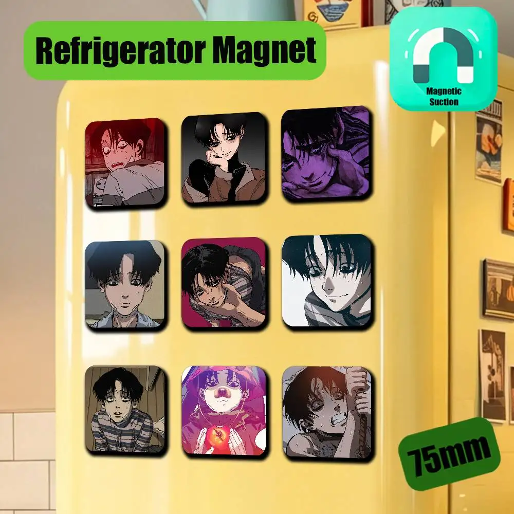 For Killing Stalking Oh Sangwoo Yoon Bum Fridge Magnetic Metal Icebox Cabinet Custom Refrigerator Magnets Decor Fans Gift