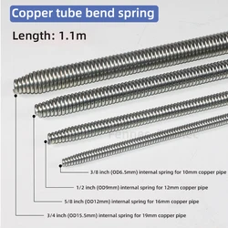 Internal Copper Pipe Bending Spring for Air Condition Steel Manual Pipeline Spring Tube Bending Tool 3/4/5/6 Points 10-19mm