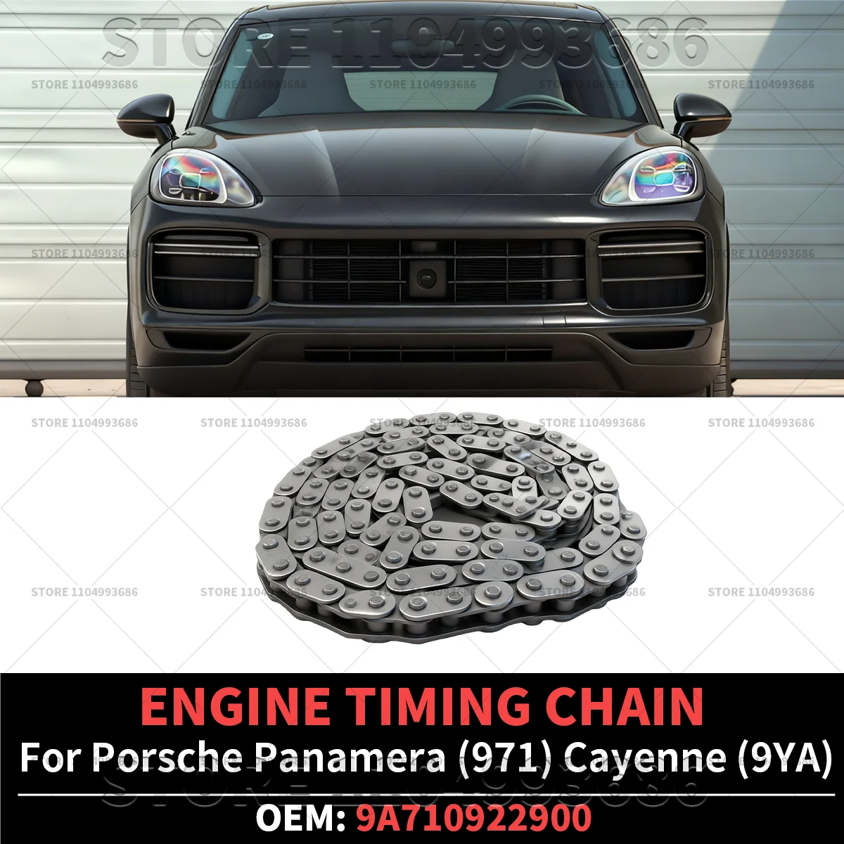For Porsche 2019-2024 Cayenne S GTS Turbo (9YA) 2017-2023 Panamera 4S GTS Turbo (971) Engine Timing Chain OEM 9A710922900