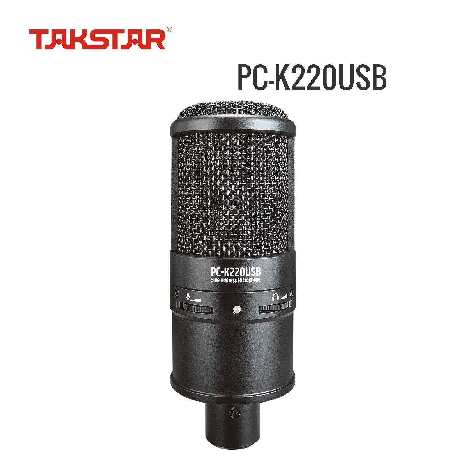 In stock For PC-K220 Stylish Desktop Design USB Cardioid Condenser Recording Microphone for Laptop/MAC/PC for Studio Streaming