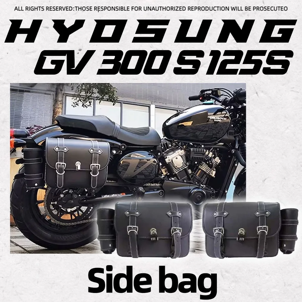For HYOSUNG - GV 300 S 125S side bag, large capacity side bag, canvas bag, side bag stand.