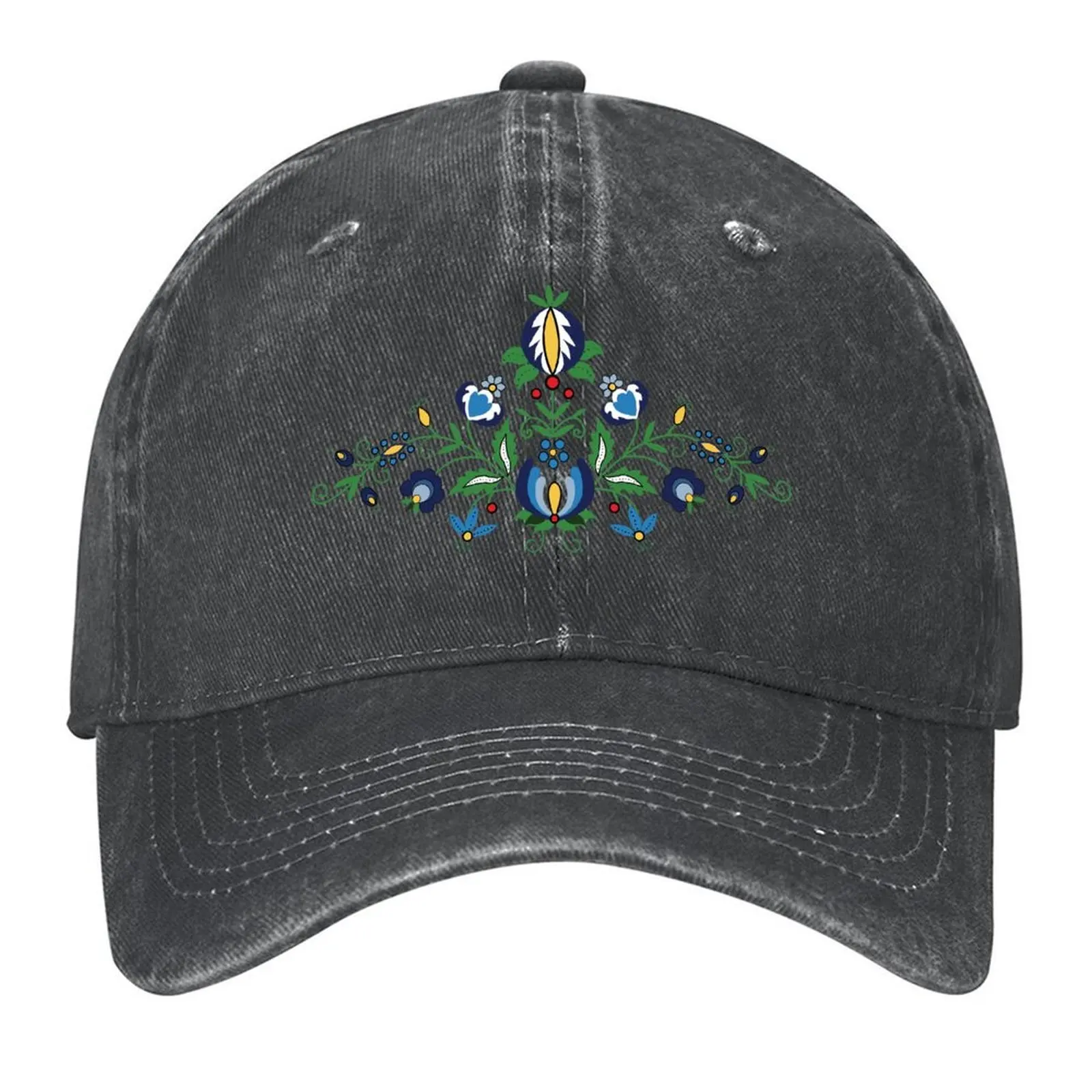 

Folk - 4th composition, Kashubian art (white background) Baseball Cap Funny hats custom caps Golf Cap Men Hats Women's