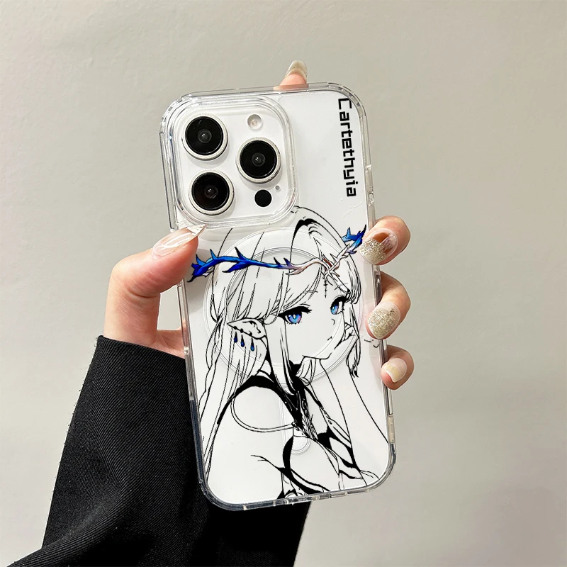 Elf Girl With Blue Horns Case for Samsung Galaxy S26 Ultra S25 Edge S24 Plus S23 FE A57 A56 A55 A54 A36 A35 A17 A16 A15 Cover