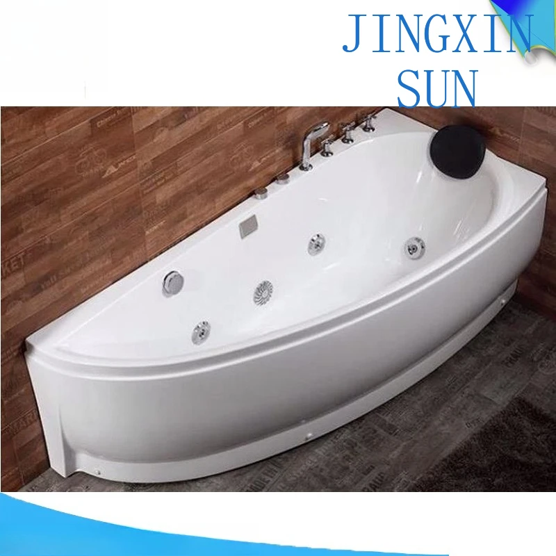 Special-shaped acrylic mermaid bathtub, size head narrow Jacuzzi on one side, acrylic basin