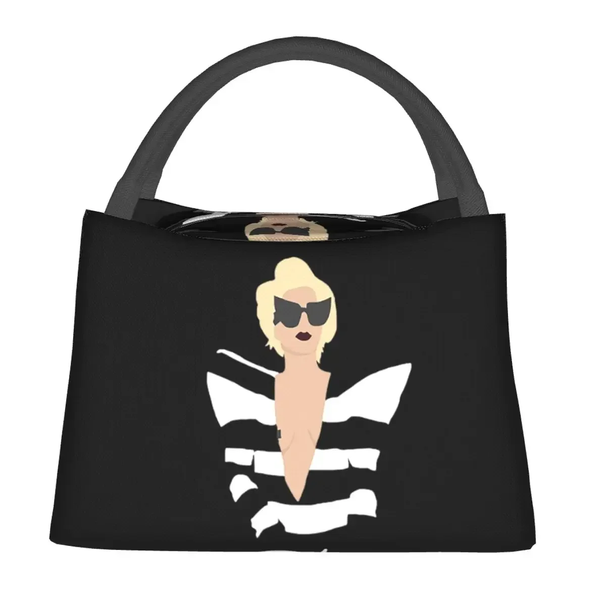 

Lady Gaga Telephone Lunch Bags Insulated Bento Box Resuable Lunch Tote Large Capacity Portable Thermal Bag