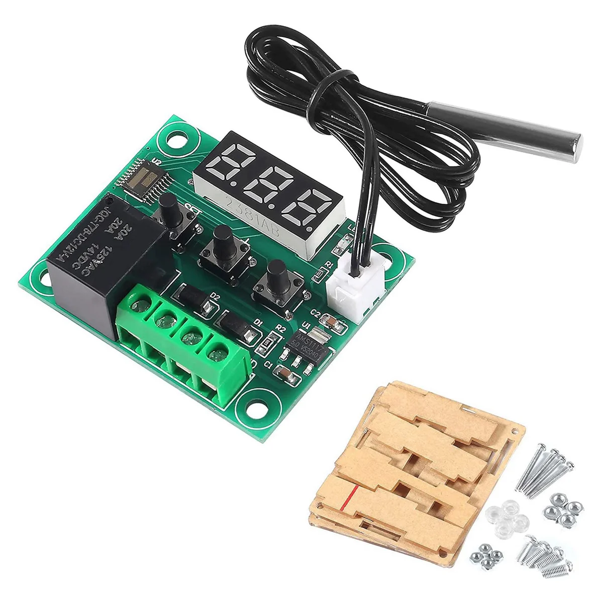 B23B W1209 DC 12V Digital Temperature Controller Board -50-110°C Electronic Temperature Temp Control Module Switch (3-Pack)