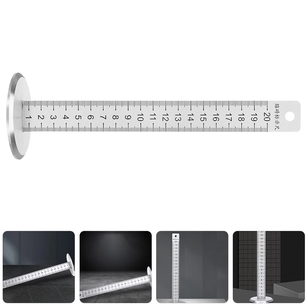 الفولاذ المقاوم للصدأ مستوى متر حاكم أدوات قياس لبلاط الأرضيات الدقة قياس بلاط الحائط أداة التسوية