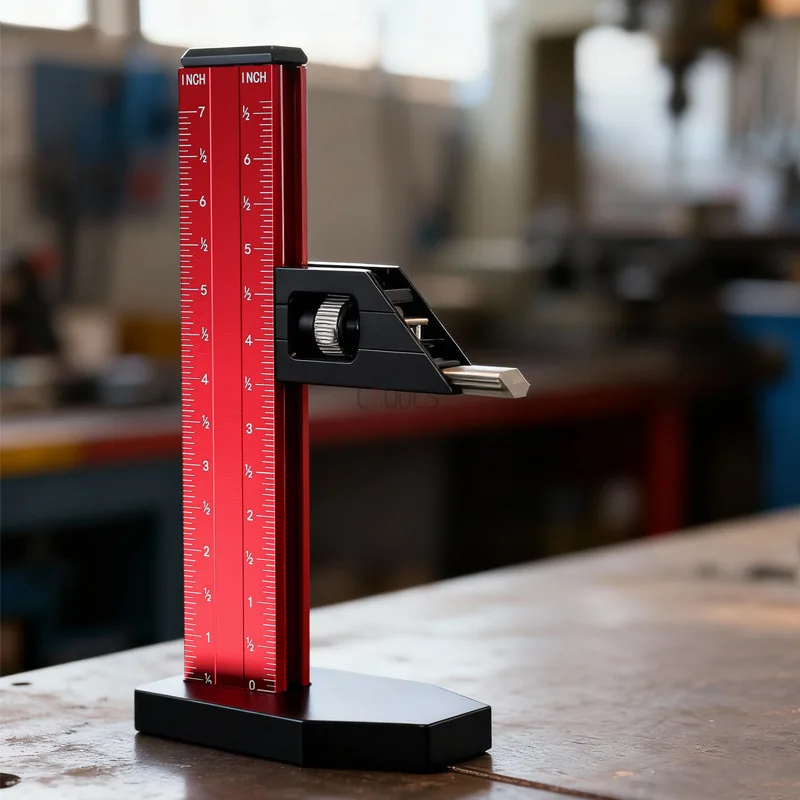 180/360mm Height Gauge Metric & Imperial Depth Measuring Ruler Height Depth Gauge Woodworking Marking Table Saw Adjustable Ruler