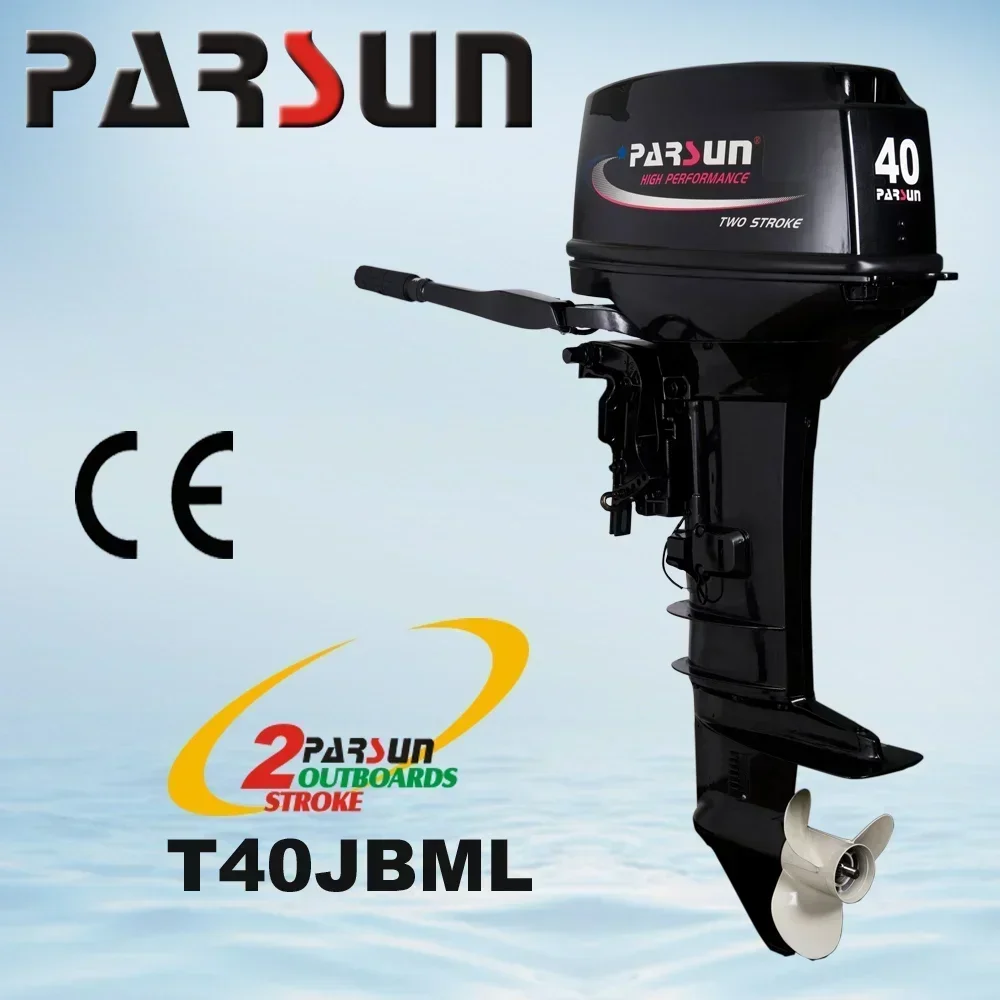 T40JBML 40HP Outboard 2-Stroke 2-Cylinders,669cc Tiller Control Enduro (J Type) Boat Engine Optional DC12V