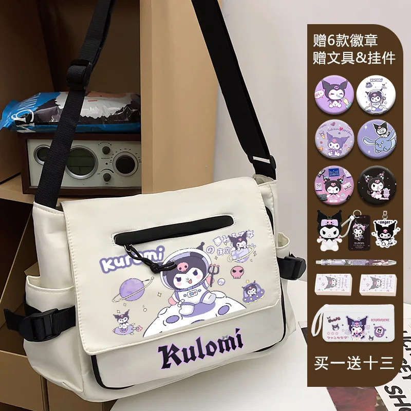 2025 new Sanrio Kawai Coulomi bag travel single shoulder bag fashion school canvas messenger bag for young students