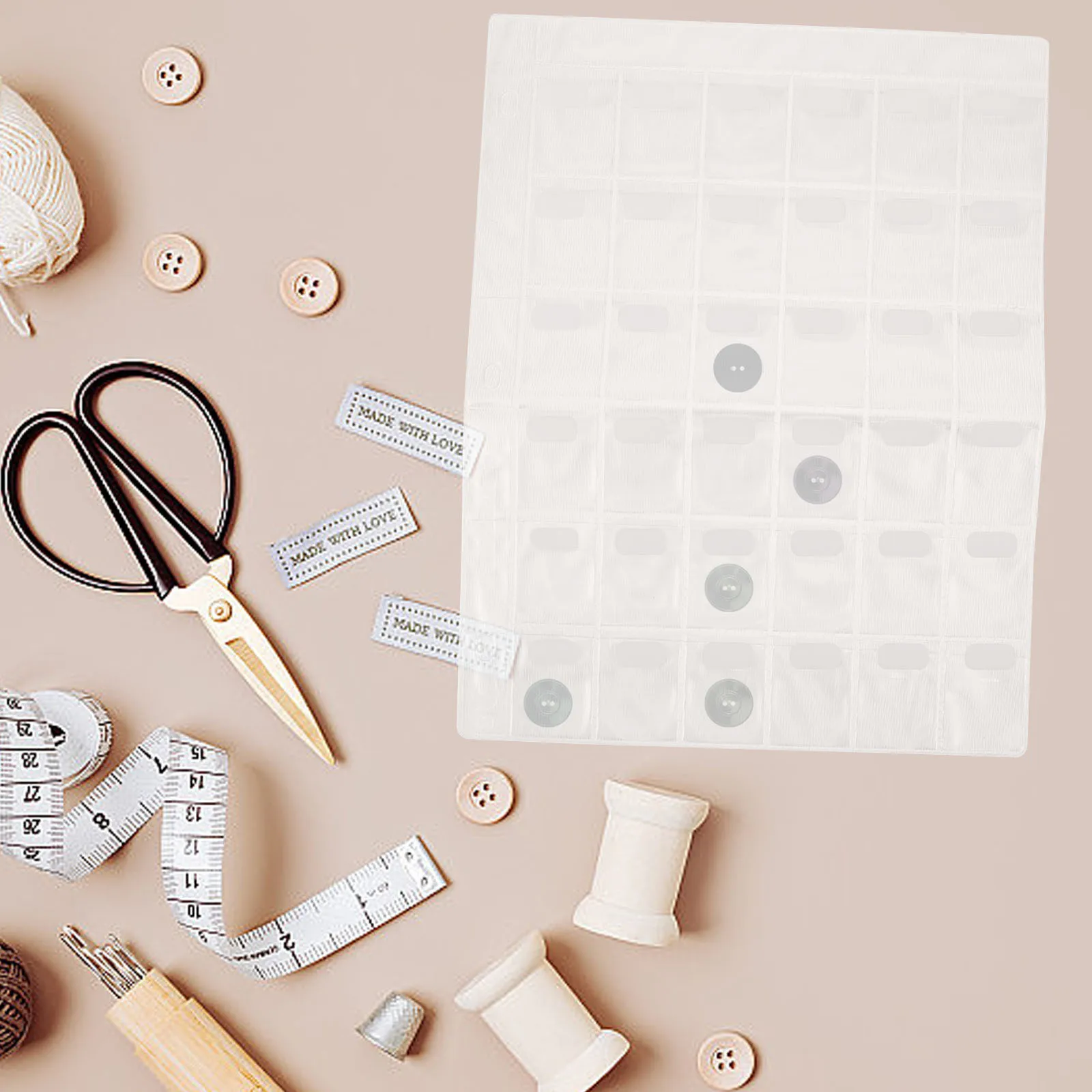 

36 Grids Pvc Hardware Button Sample Bag Storage Organizer Durable Design Jewelry Buttons Display Packing Container Gift