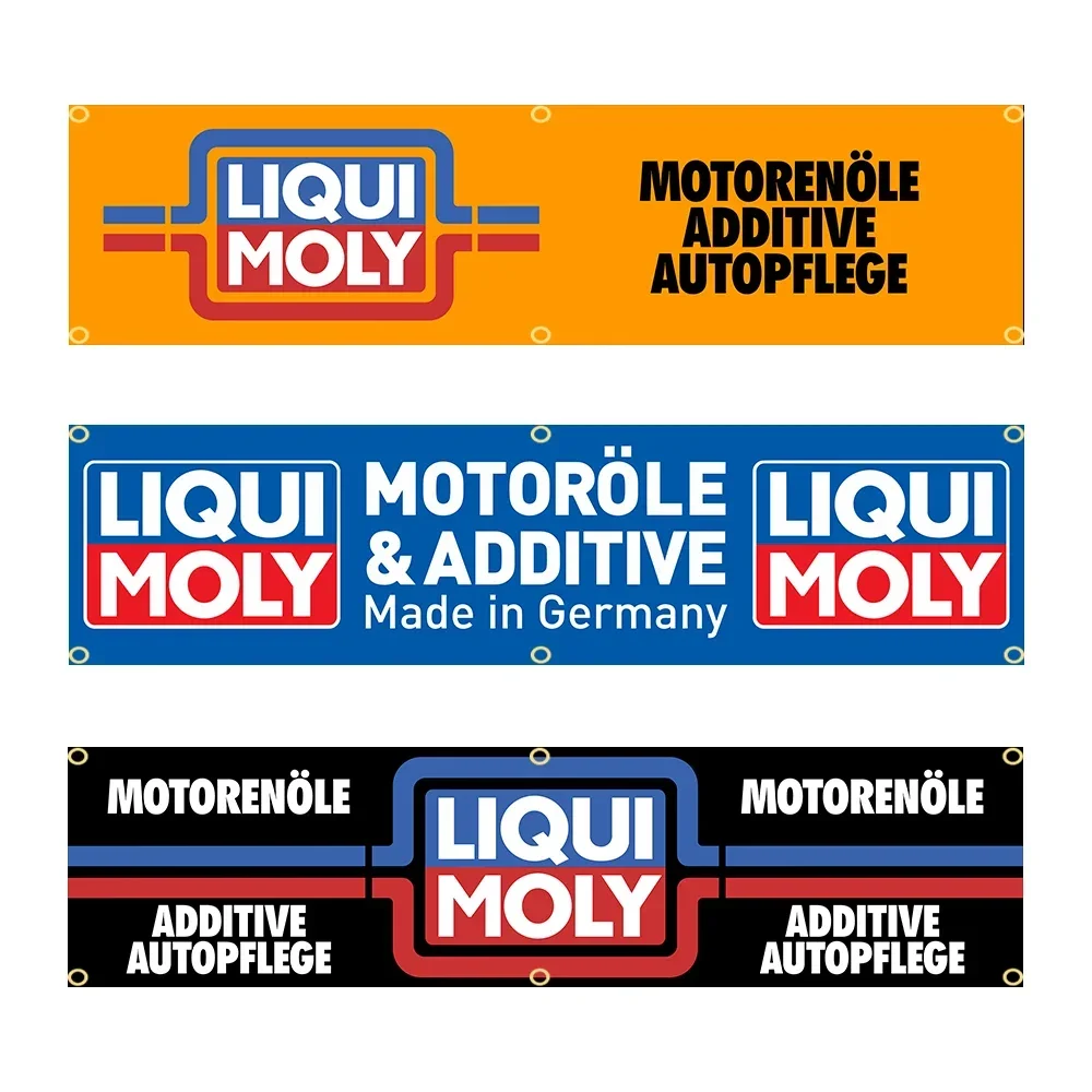 60X240cm  Liqui Molys Banner Flag Polyester Printed Garage or Outdoor Decoration Tapestry