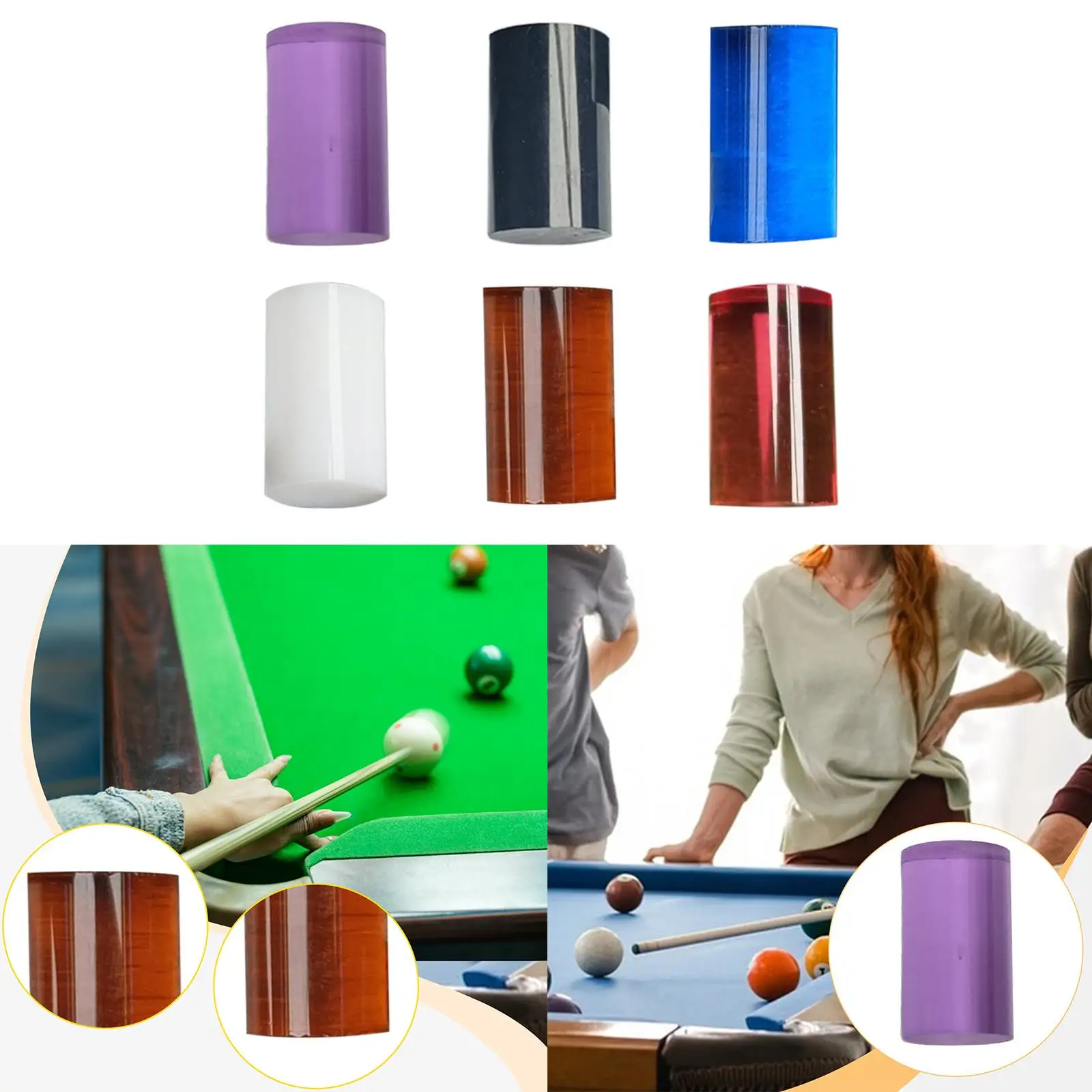 Acrylic Billiard Cue Ferrule Lightweight Tube Compatible Repair Part for Pool Cue Tip Professional Game Accessories