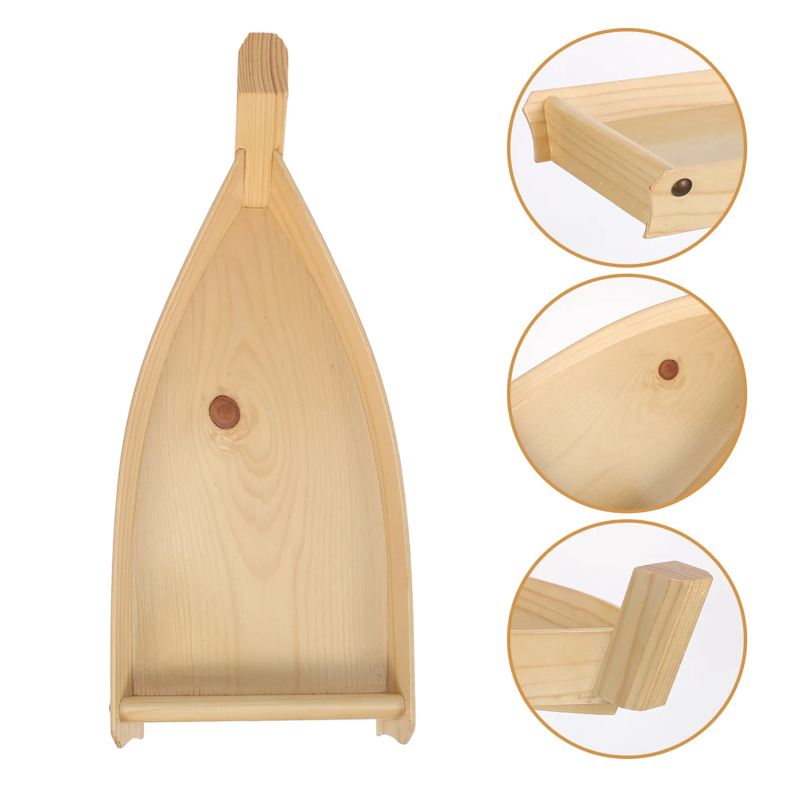 Bandeja Grande de Madera para Sushi, Tallada a Mano, Acabado Seguro para Alimentos, Plato Japonés para Servir Sushi, Sashimi, Nigiri, Mariscos y Fiestas