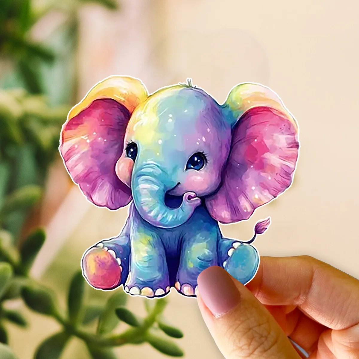 

16 adorable colorful Elephant stickers cartoon graffiti decorative stickers for water bottles, car cups, computer guitar scrapbo